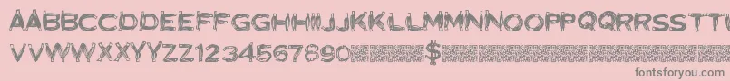 Biology Font – Gray Fonts on Pink Background