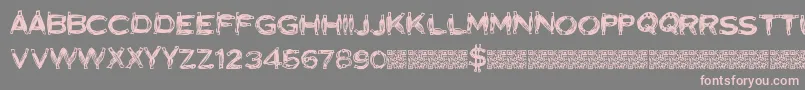 Biology Font – Pink Fonts on Gray Background