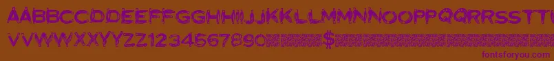 Biology Font – Purple Fonts on Brown Background