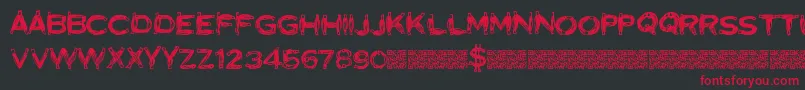 Biology Font – Red Fonts on Black Background
