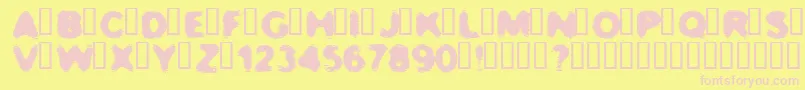 Undertow Font – Pink Fonts on Yellow Background