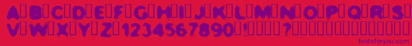 Undertow Font – Purple Fonts on Red Background