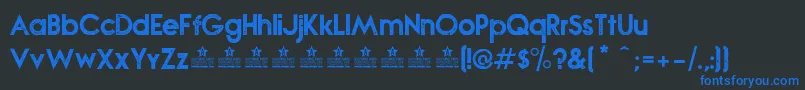 NovaStampPersonalUse Font – Blue Fonts on Black Background