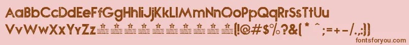 NovaStampPersonalUse Font – Brown Fonts on Pink Background