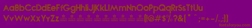 NovaStampPersonalUse Font – Brown Fonts on Purple Background