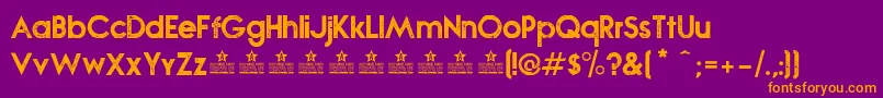 NovaStampPersonalUse Font – Orange Fonts on Purple Background