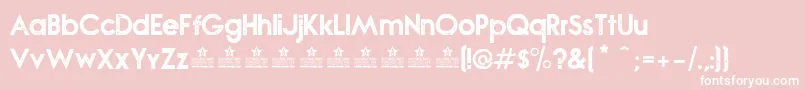 NovaStampPersonalUse Font – White Fonts on Pink Background