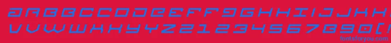 Legiontitleital Font – Blue Fonts on Red Background