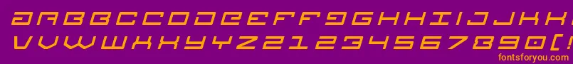 Legiontitleital Font – Orange Fonts on Purple Background