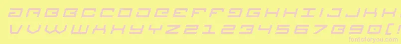 Legiontitleital Font – Pink Fonts on Yellow Background