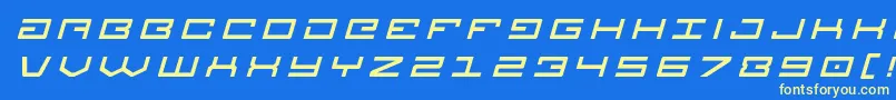 Шрифт Legiontitleital – жёлтые шрифты на синем фоне