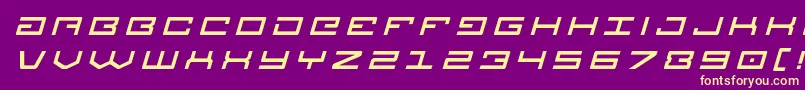 Legiontitleital Font – Yellow Fonts on Purple Background