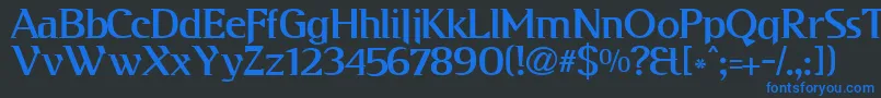 Kabog ffy Font – Blue Fonts on Black Background