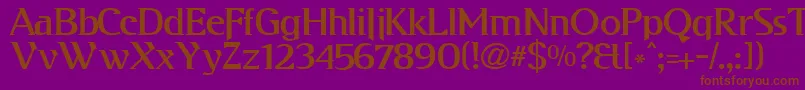 Kabog ffy Font – Brown Fonts on Purple Background