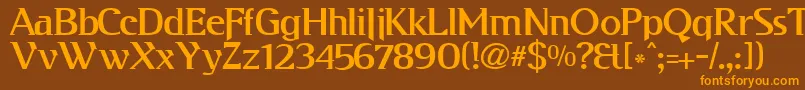 Kabog ffy Font – Orange Fonts on Brown Background