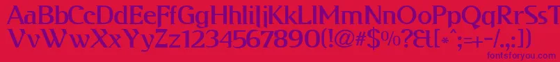 Kabog ffy Font – Purple Fonts on Red Background