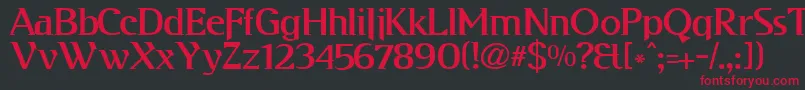 Kabog ffy Font – Red Fonts on Black Background