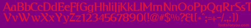 Kabog ffy Font – Red Fonts on Purple Background