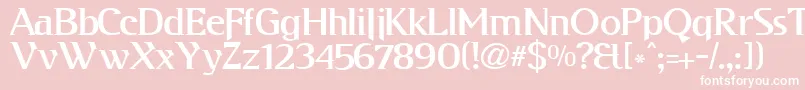 Kabog ffy Font – White Fonts on Pink Background