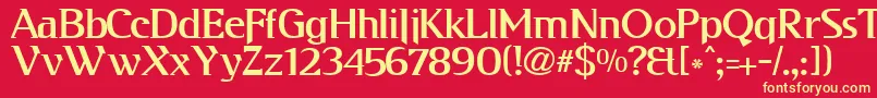 Kabog ffy Font – Yellow Fonts on Red Background