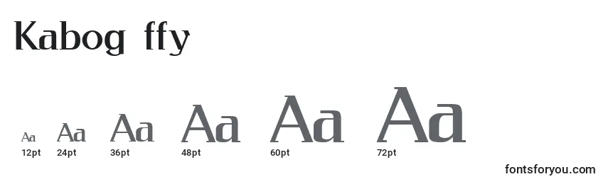 Kabog ffy Font Sizes