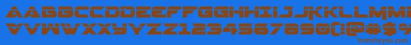 Police Gemina2laser – polices brunes sur fond bleu