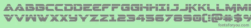 Gemina2laser Font – Gray Fonts on Green Background