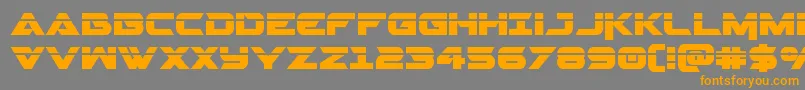 Шрифт Gemina2laser – оранжевые шрифты на сером фоне