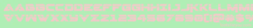 Gemina2laser Font – Pink Fonts on Green Background