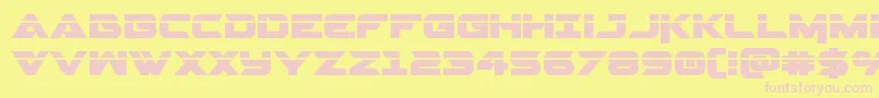 Gemina2laser-fontti – vaaleanpunaiset fontit keltaisella taustalla