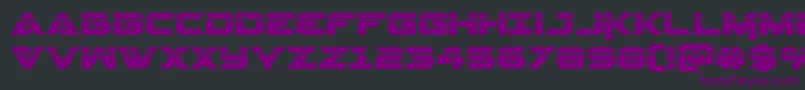 Шрифт Gemina2laser – фиолетовые шрифты на чёрном фоне