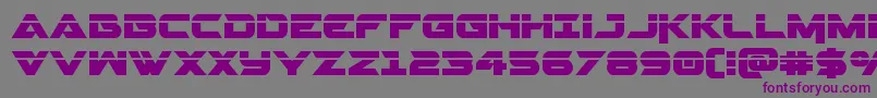 フォントGemina2laser – 紫色のフォント、灰色の背景