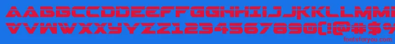 Gemina2laser Font – Red Fonts on Blue Background