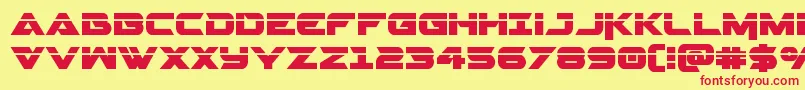 Gemina2laser Font – Red Fonts on Yellow Background