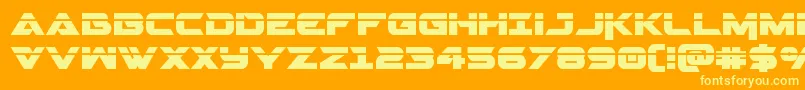 Gemina2laser Font – Yellow Fonts on Orange Background