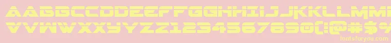 Police Gemina2laser – polices jaunes sur fond rose