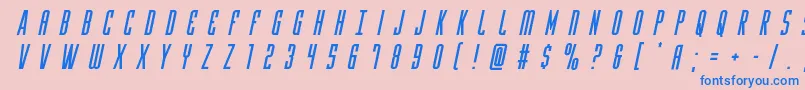 Yfilestitleital Font – Blue Fonts on Pink Background