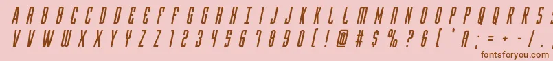 Yfilestitleital Font – Brown Fonts on Pink Background
