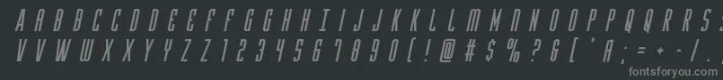 More about Yfilestitleital Font Yfilestitleital Font – Gray Fonts on Black Background