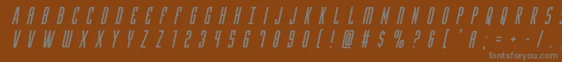 Weitere Informationen zur Yfilestitleital-Schriftart Yfilestitleital-Schriftart – Graue Schriften auf braunem Hintergrund