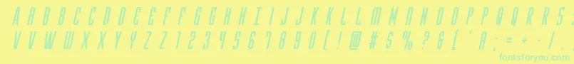 Yfilestitleital Font – Green Fonts on Yellow Background