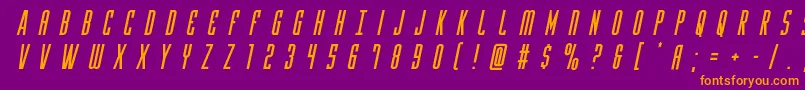 Yfilestitleital Font – Orange Fonts on Purple Background