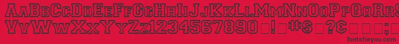 フォントLetterSweaterOpenDisplaySsiBold – 赤い背景に黒い文字