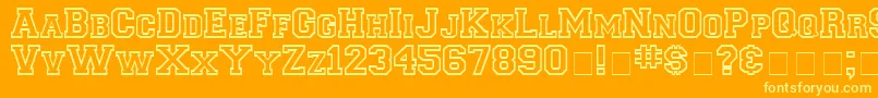 LetterSweaterOpenDisplaySsiBold Font – Yellow Fonts on Orange Background