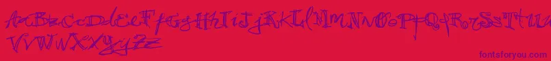 Vtks38 Font – Purple Fonts on Red Background