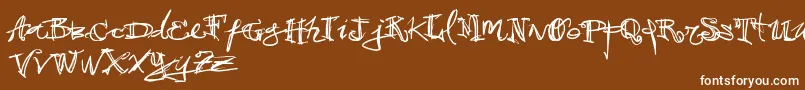 Vtks38 Font – White Fonts on Brown Background