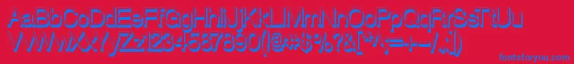 RedvelveticaShadowsbold Font – Blue Fonts on Red Background