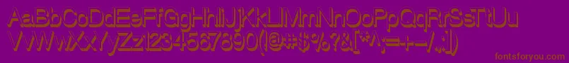 RedvelveticaShadowsbold Font – Brown Fonts on Purple Background