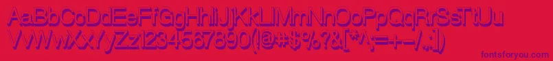 RedvelveticaShadowsbold Font – Purple Fonts on Red Background