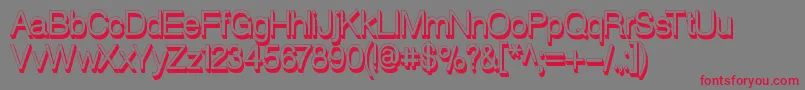 RedvelveticaShadowsbold Font – Red Fonts on Gray Background